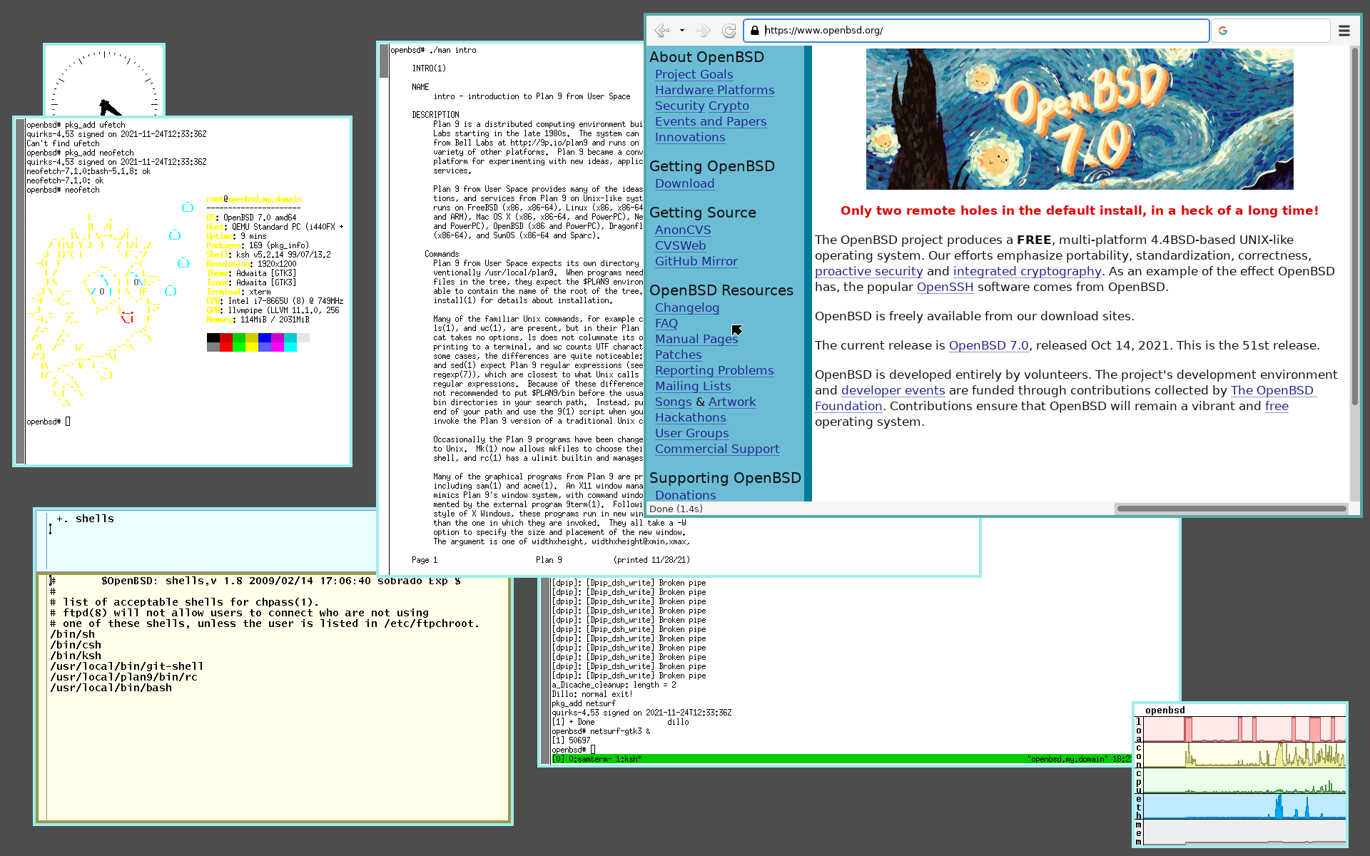 rio running on OpenBSD