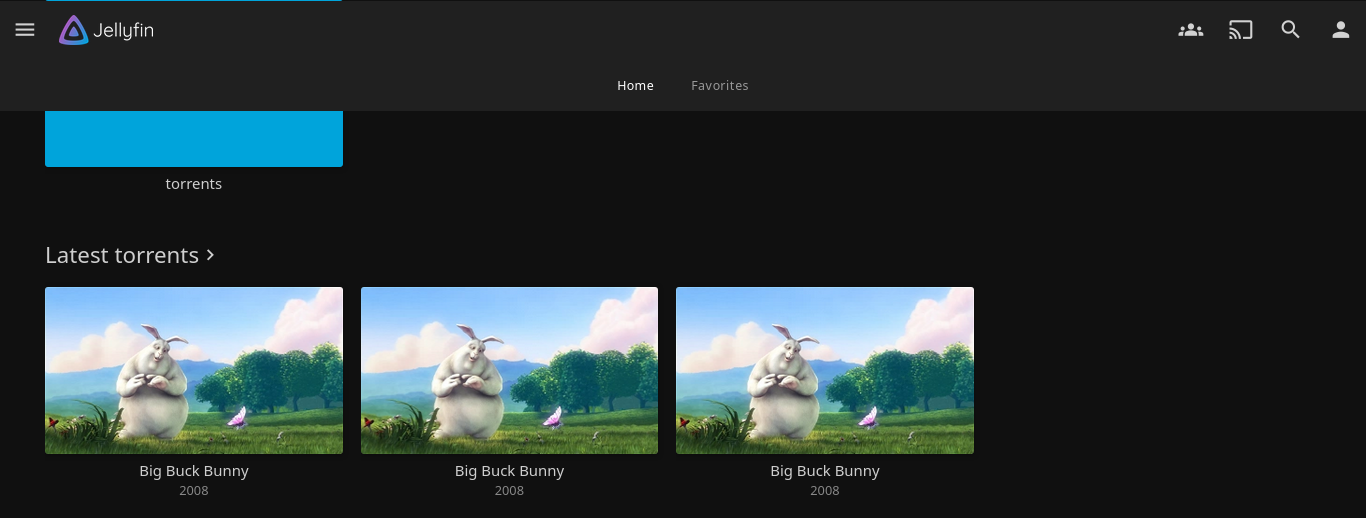 jellyfin web ui with videos